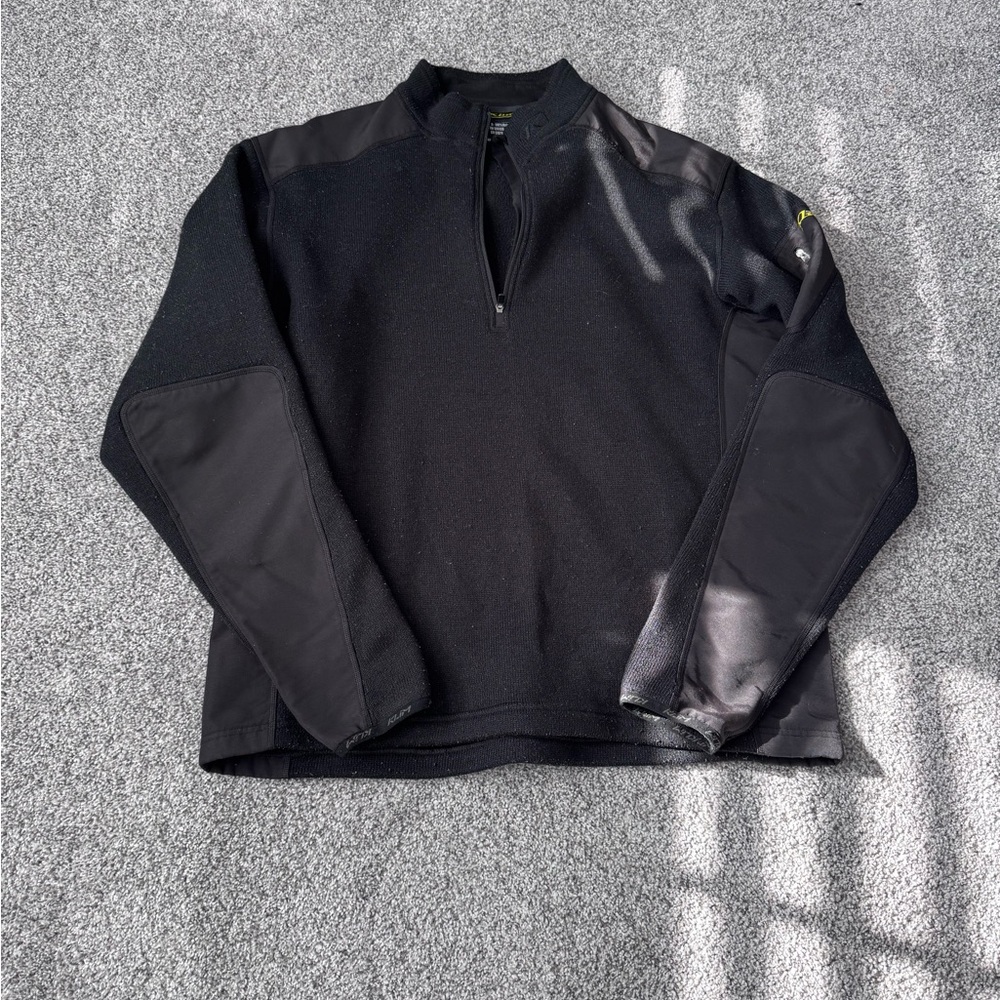 Klim Yukon Men's Black 1/4 zipmid layer size Large - also Klim socks + Balaclava